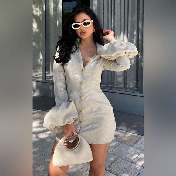 PLT Puff sleeve dress - Picture 1 of 4